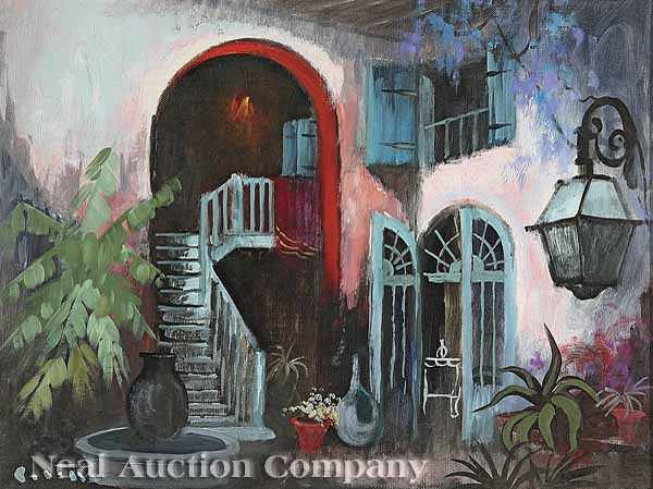 Appraisal: Colette Pope Heldner American New Orleans - Old Brulatour Patio