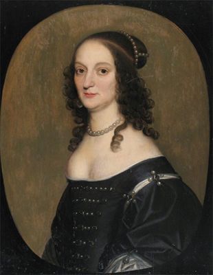 Appraisal: English School th Century Portrait of a lady Bears signature