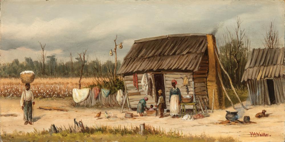 Appraisal: William Aiken Walker American South Carolina - Cabin Scene oil