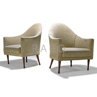 Appraisal: PAUL McCOBB PAUL McCOBB WIDDICOMB Pair of Symmetric lounge chairs