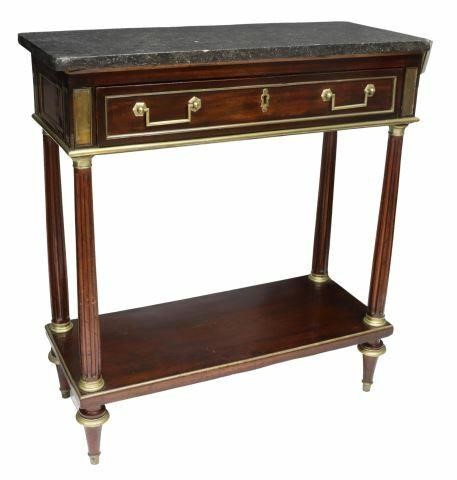 Appraisal: French Louis XVI style console table late th early th