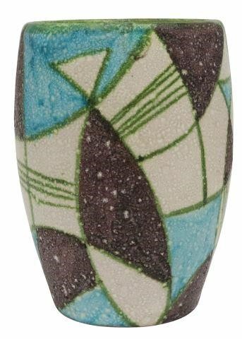 Appraisal: Italian mid-century modern ceramic vase Guido Gambone Italian - c