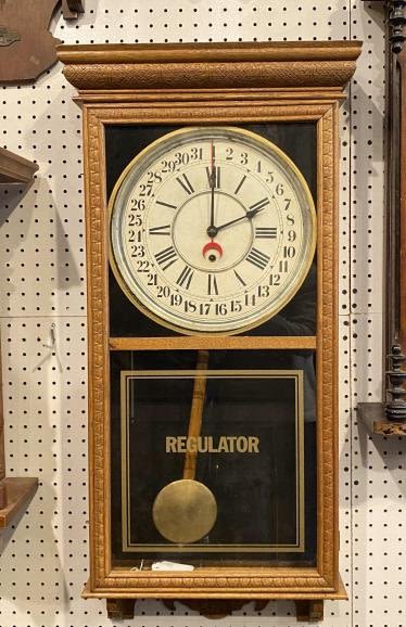 Appraisal: Sessions Calendar Store Regulator ClockOverhauled by Blackstone Manor Clock Repair