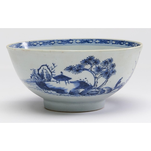 Appraisal: Nanking cargo A Chinese blue and white bowl c painted