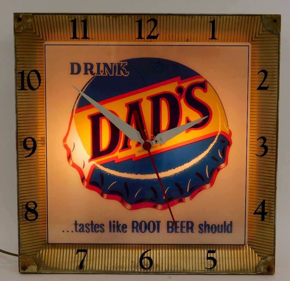 Appraisal: Vintage Dad's Root Beer Advertising Wall Clock United States th