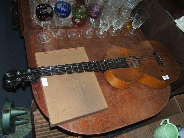 Appraisal: A th Century six string guitar with back unsigned