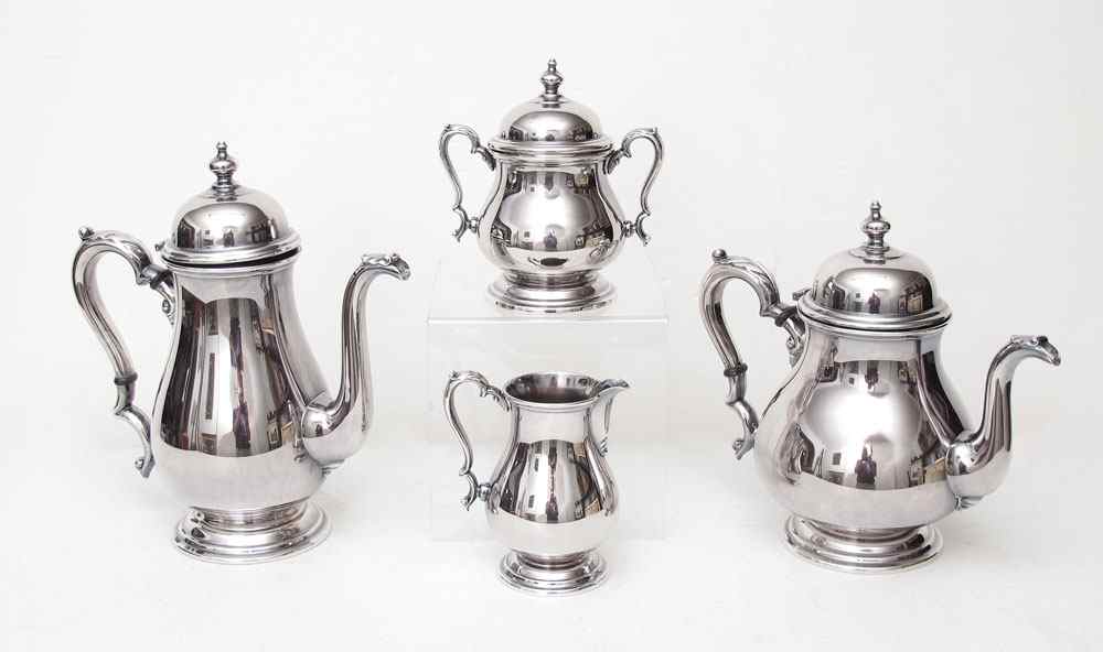 Appraisal: PIECE INTERNATIONAL STERLING TEA SERVICE To include Coffee pot with