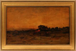 Appraisal: J FRANK CURRIER OIL WASH ON MASONITE J FRANK CURRIER