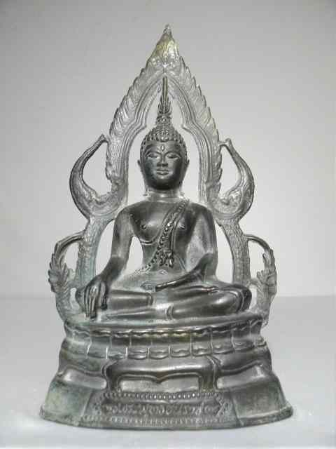 Appraisal: Bronze sitting U Thong Buddha sculpture Depicts the Buddha sitting