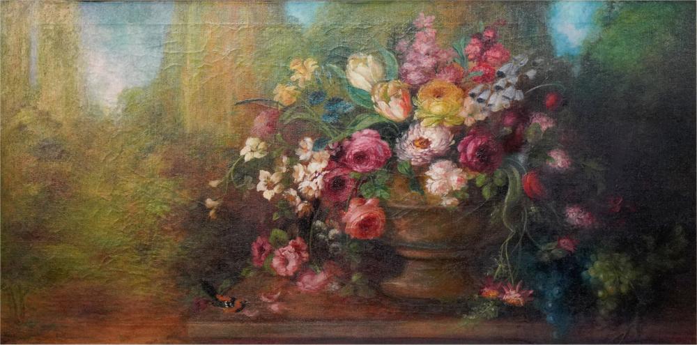 Appraisal: ESTHER MILLER VON KRAMER FLORAL STILL LIFEoil on canvas no