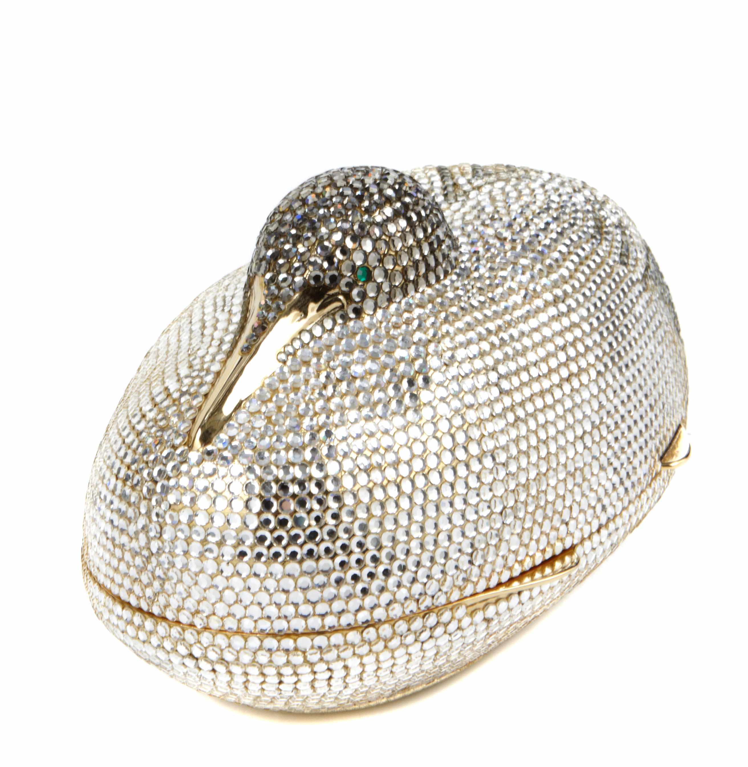 Appraisal: A crystal duck minaudiere Judith Leiber accompanied with a signed