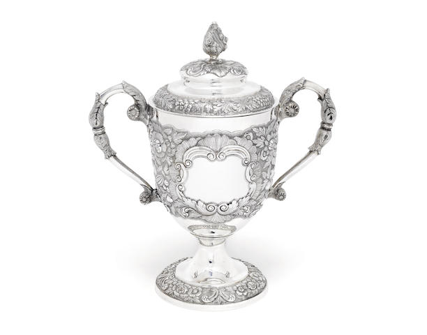 Appraisal: A William IV Irish silver two-handle cup and cover possibly