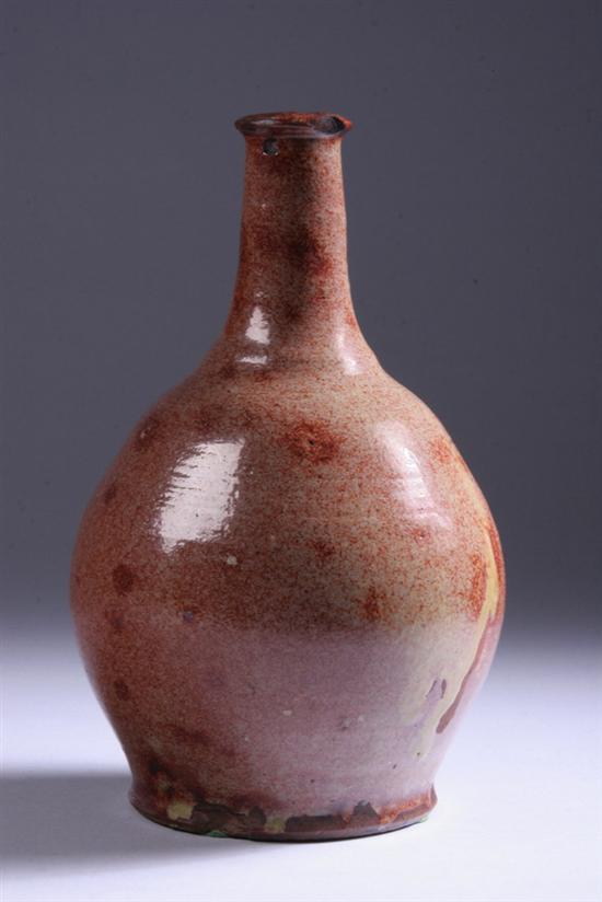 Appraisal: JAPANESE BIZEN POTTERY SAKE BOTTLE Edo period - in high