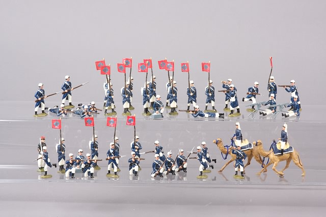 Appraisal: Lot of metal foot figures representing the French Foreign Legion