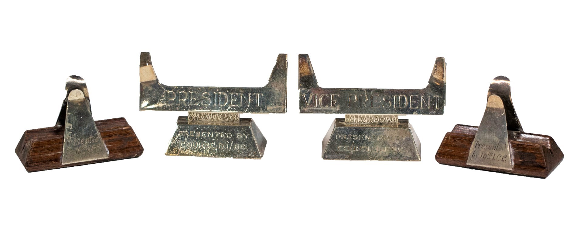 Appraisal: A pair of silver menu holders by A E Jones