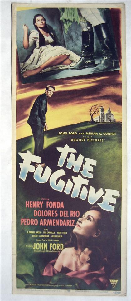 Appraisal: piece Movie Poster The Fugitive RKO Color litho insert format