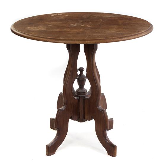 Appraisal: Sale Lot A Victorian Walnut Center Table late th century