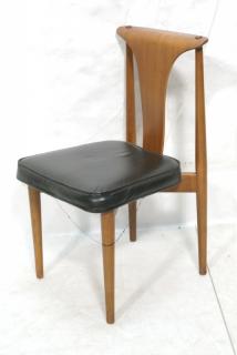 Appraisal: American Modern Walnut Side Chair Stylish T Ba American Modern