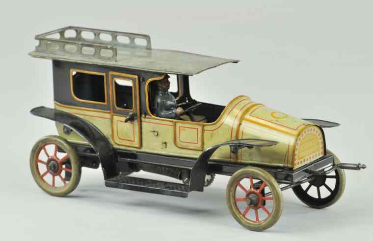 Appraisal: GUNTHERMANN LIMOUSINE Germany smaller version of luxury model lithographed tin