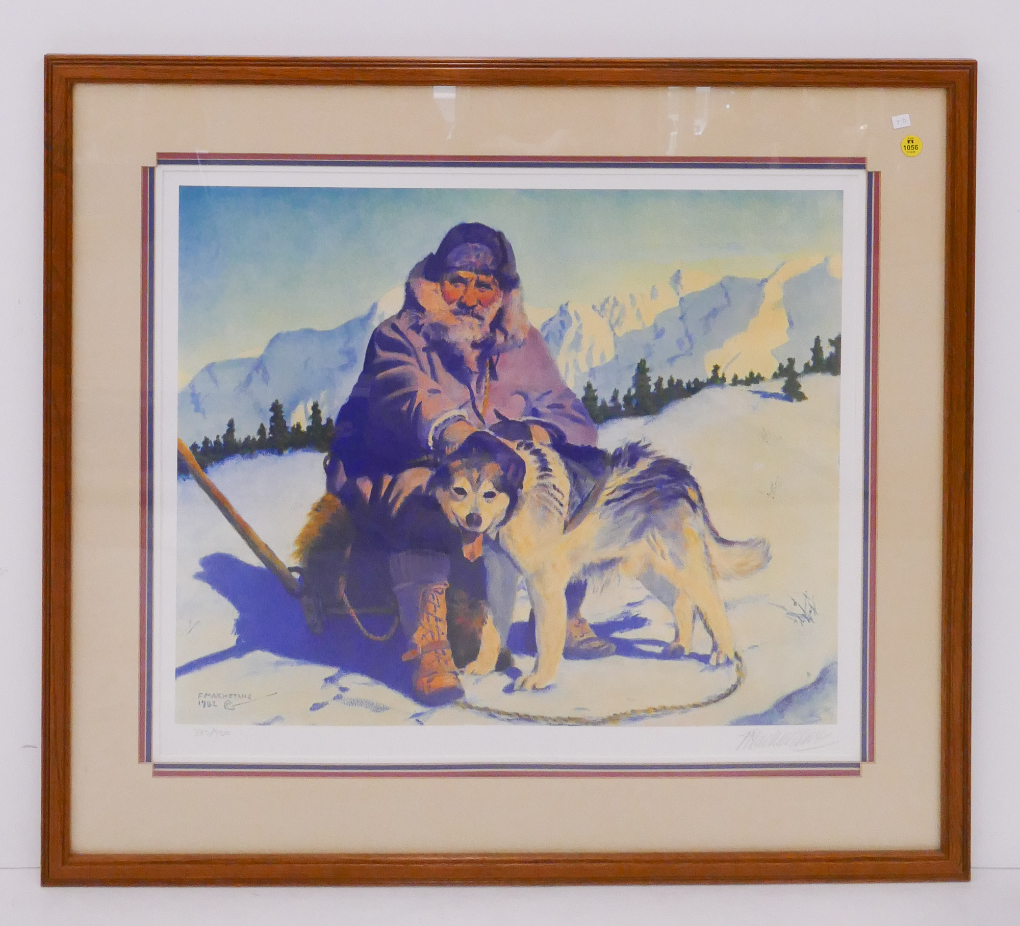 Appraisal: Fred Machetanz Alaska 'Many Miles Together' S N Print in