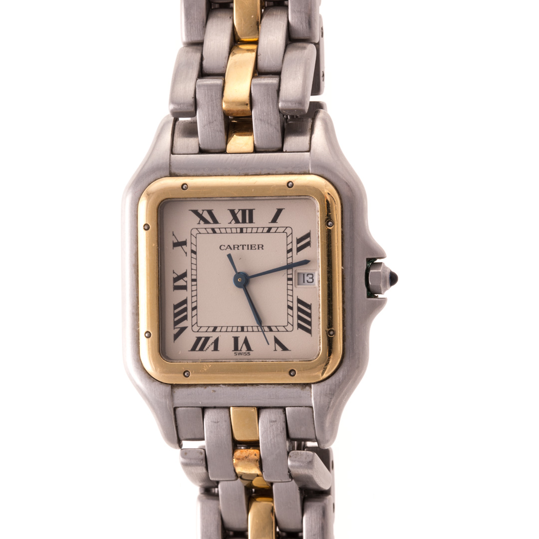 Appraisal: Gent's Cartier Tone Panther Wrist Watch Gent's Cartier tone Panther