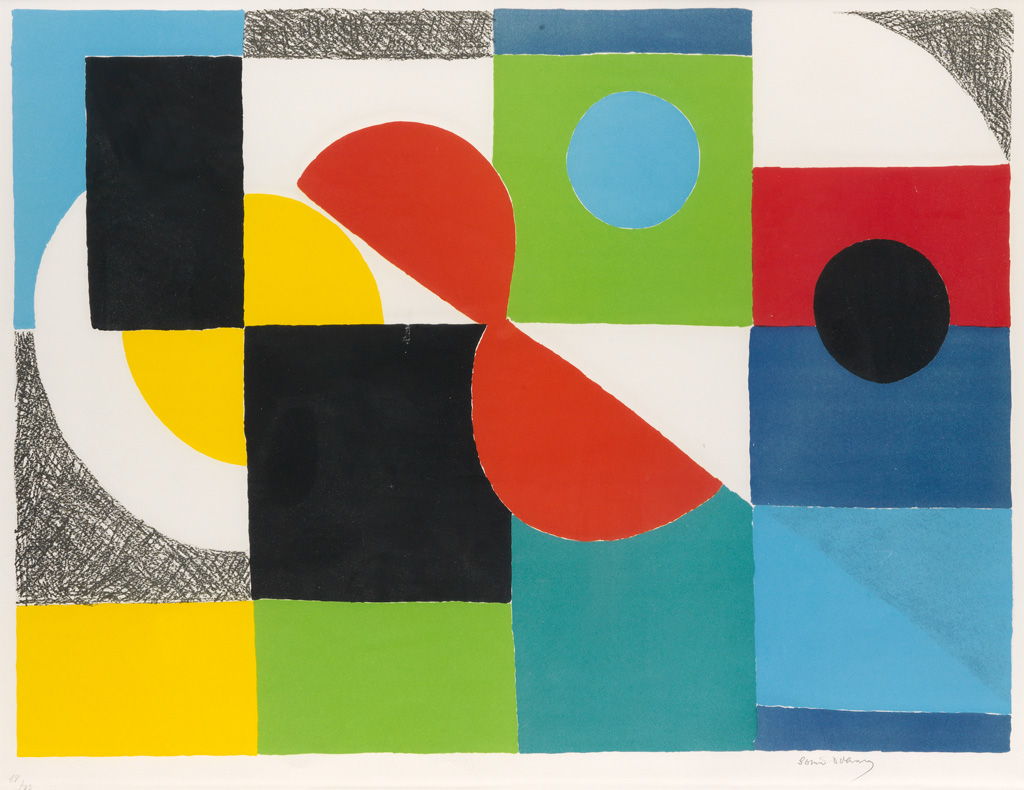 Appraisal: SONIA DELAUNAY Grande H lice Color lithograph circa x mm