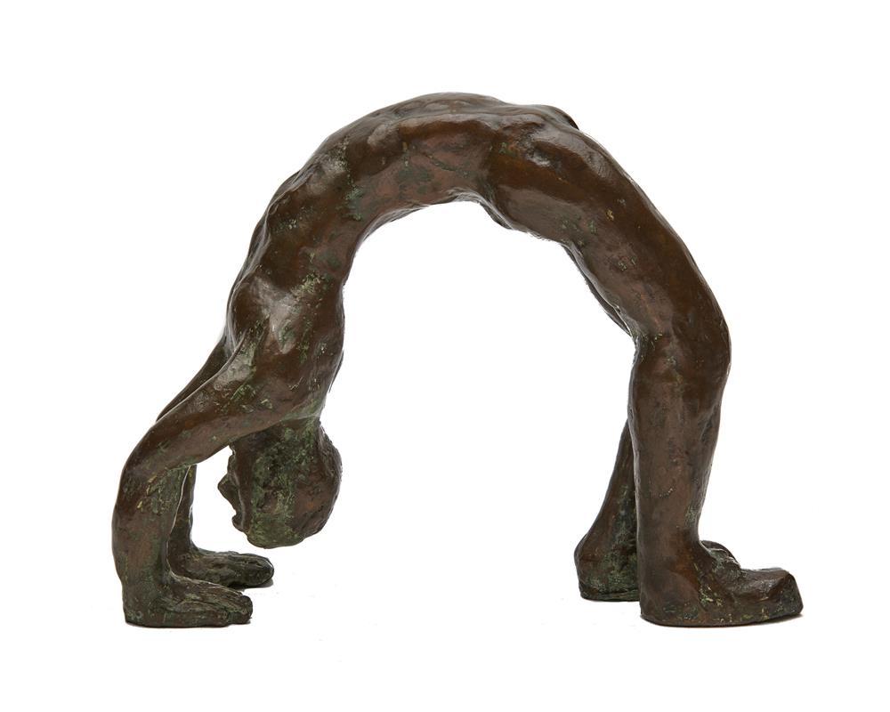 Appraisal: MAX BECKMANN German - Back Bend Acrobat bronze height in