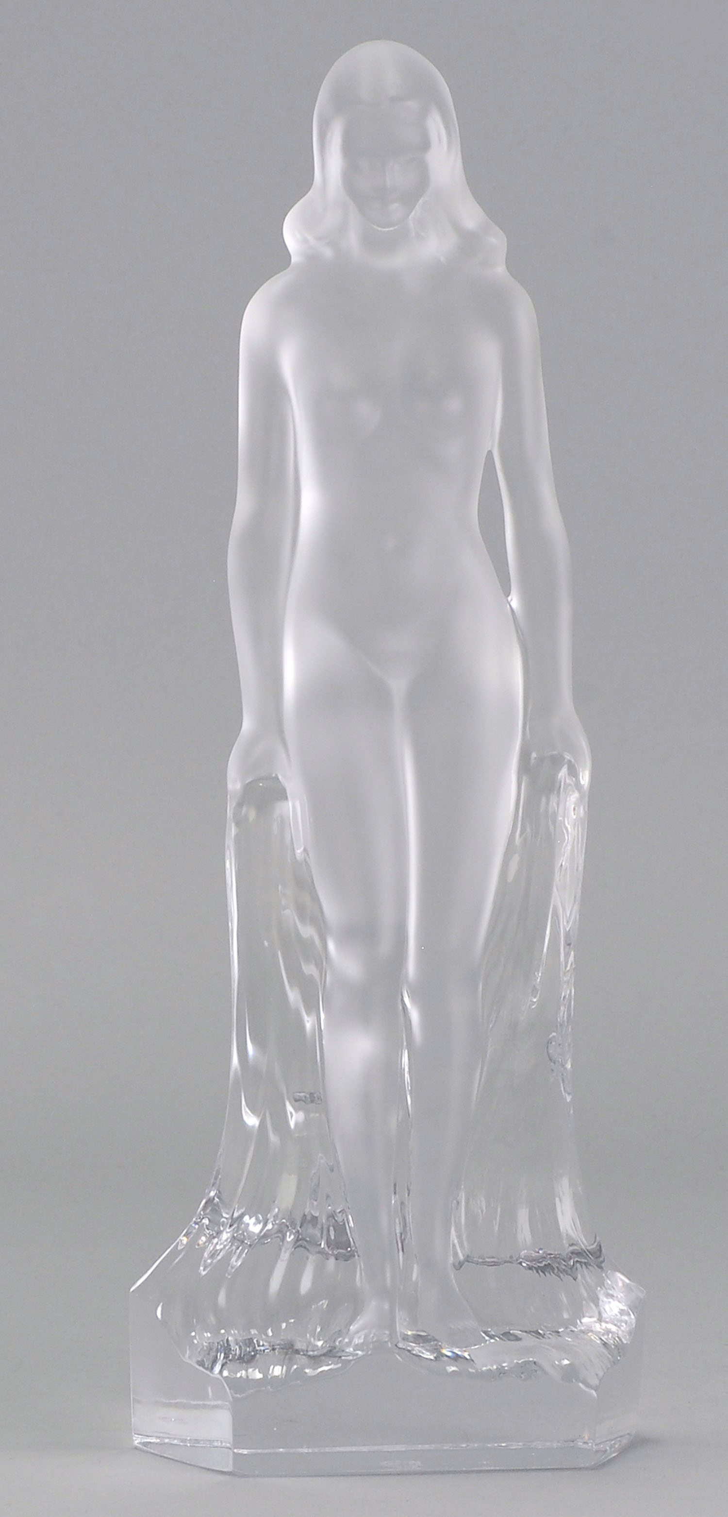 Appraisal: FRENCH CRYSTAL FIGURE OF A NUDE BY S VRES Marked