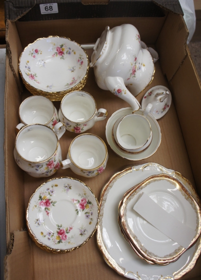 Appraisal: Royal Albert Tenderness part tea set consisting of teapot cups