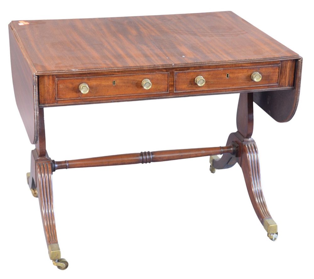 Appraisal: George IV Mahogany Sofa Table on four downswept members height