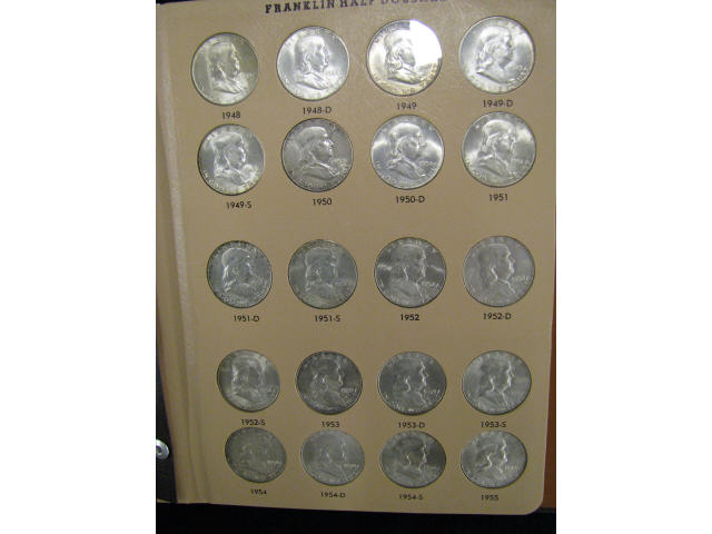 Appraisal: Complete Uncirculated Franklin Half Dollar collection - all mints excellent