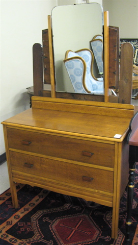 Appraisal: OAK DRESSER WITH ATTACHED MIRROR English mid th century the