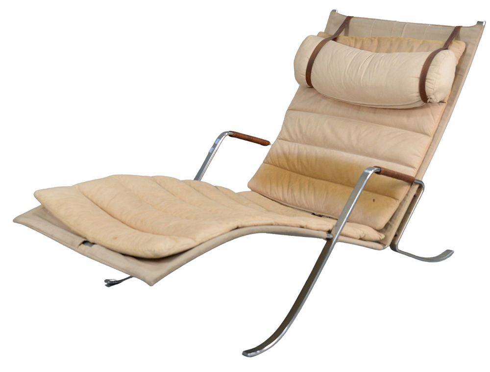 Appraisal: Probber Fabricius Jorgen Kastholm Grasshopper Chaise Lounge Alfred Kill Denmark