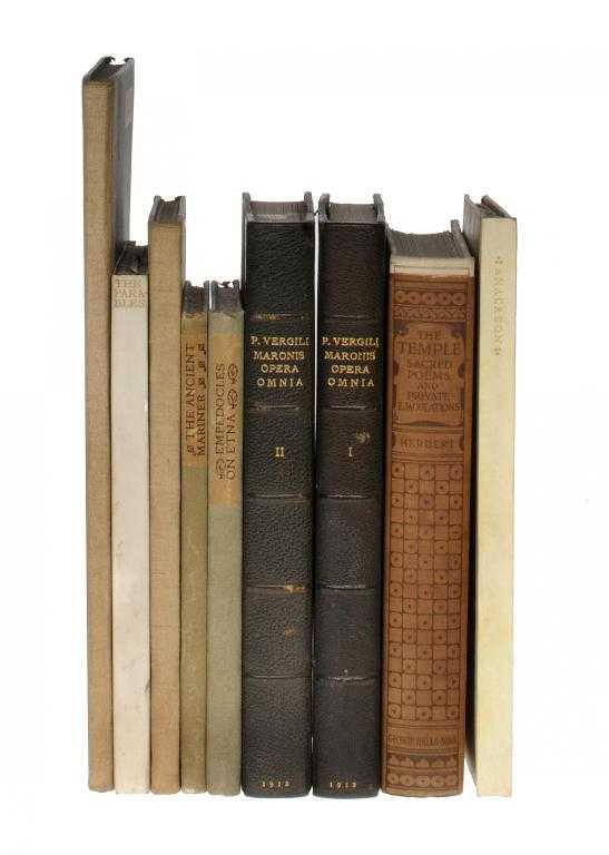 Appraisal: VALE PRESS FIVE BOOKS DESIGNED BY CHARLES RICKETTS comprising Empedocles