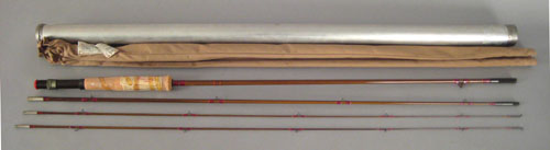 Appraisal: Three fishing rods to include a Heddon Pal No steel