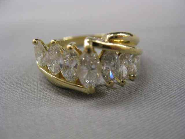 Appraisal: Diamond Ring marquise diamonds totaling carats in k yellow gold