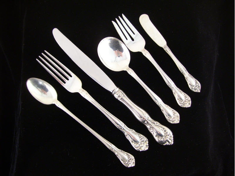 Appraisal: pcs Alvin Chateau Rose Sterling Flatware Includes - dinner knives