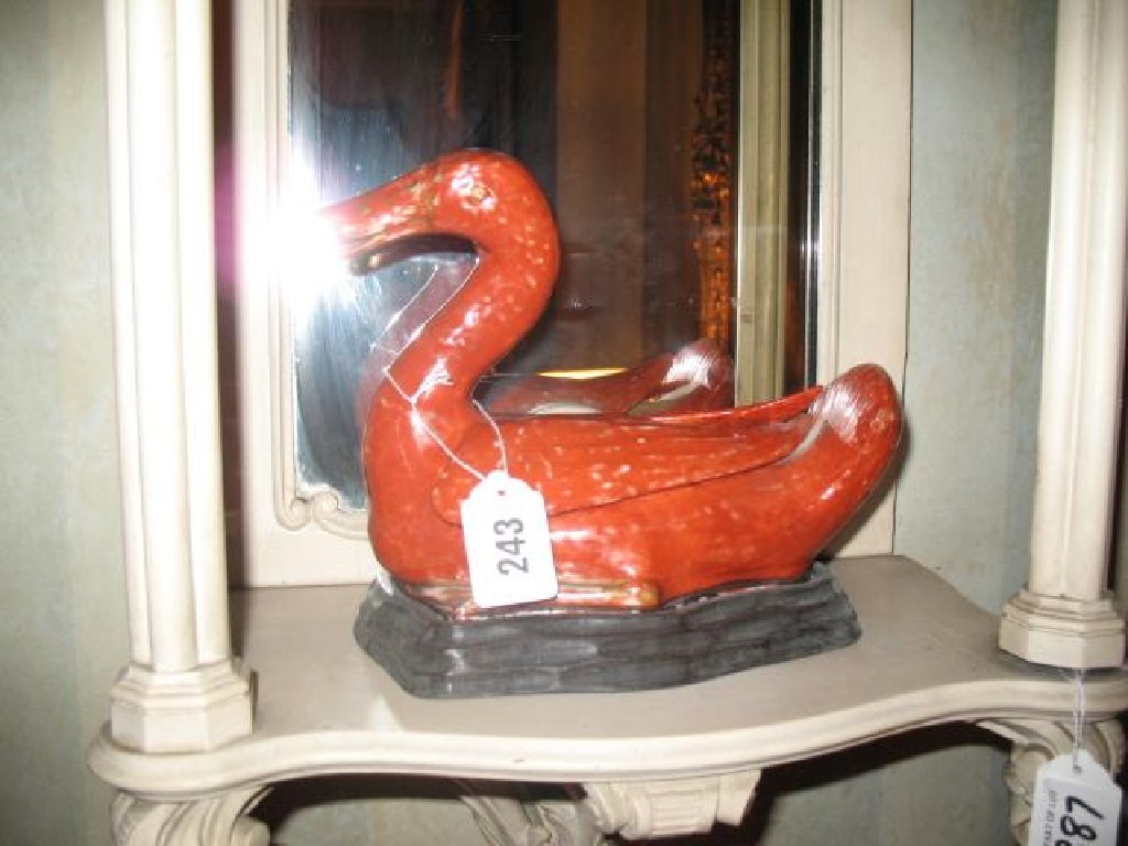 Appraisal: A PAIR OF CHINESE EXPORT STYLE DUCKS covered in a