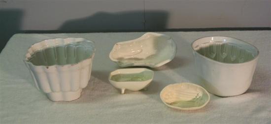 Appraisal: th Century Copeland white jelly mould diameter and four others