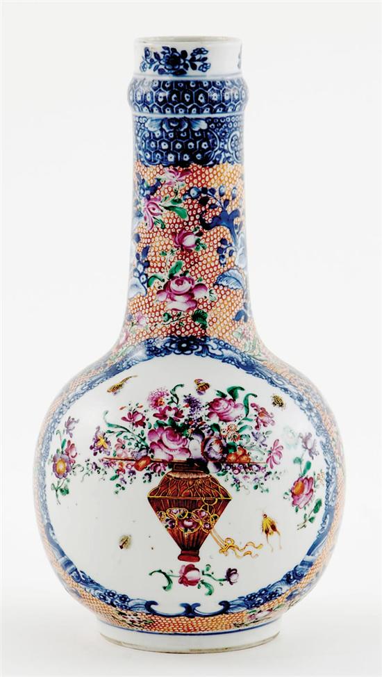 Appraisal: Impressive Chinese Export famille rose guglet th century spherical-form with