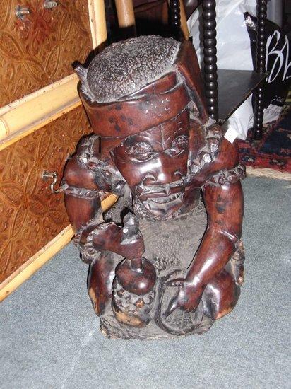 Appraisal: A CARVED HARDWOOD TRIBAL FIGURE high