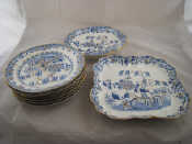 Appraisal: Welsh pottery Six side plates a lobed bowl and a