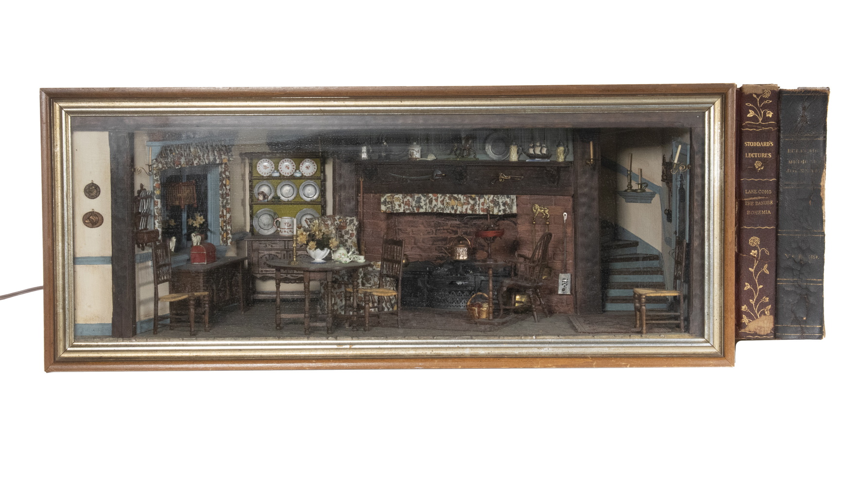 Appraisal: MINIATURE DIORAMA TH C BRITISH COTTAGE INTERIOR BY EUGENE J