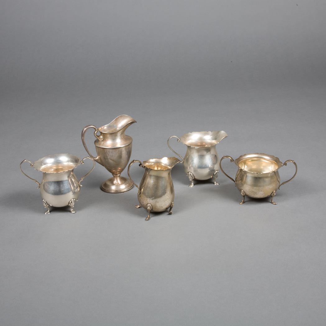 Appraisal: Group of Eleven Sterling Silver Creamers and Open Sugar Bowls