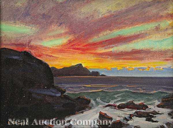 Appraisal: Emile Gruppe American - Rocky Coast oil on canvas board