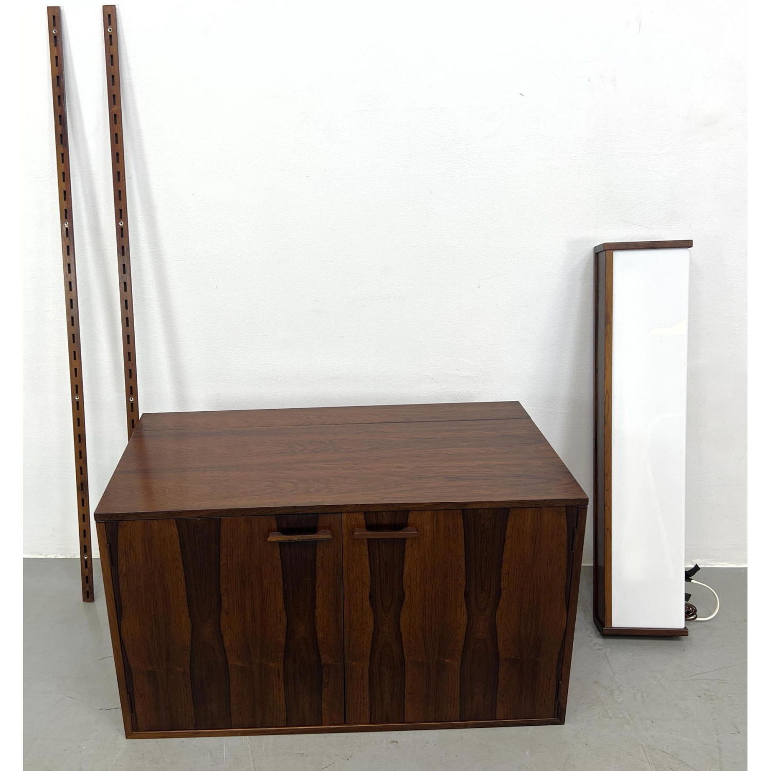 Appraisal: FM Rosewood Danish Modern Wall Unit One Rosewood Cabinet H