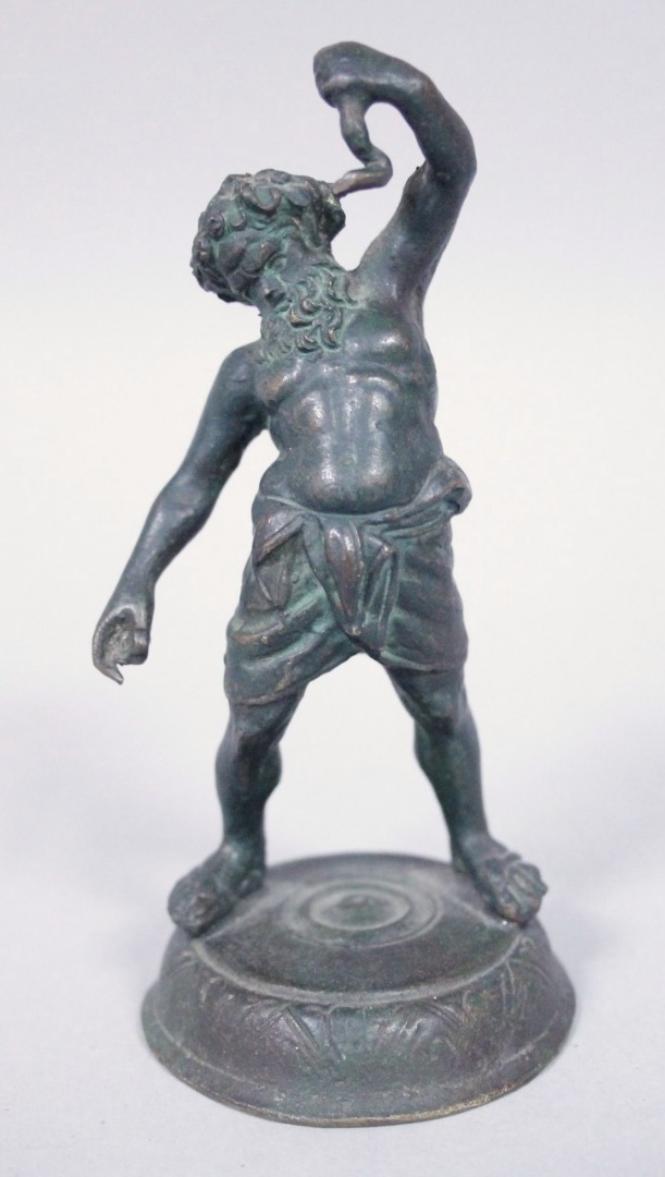 Appraisal: A thC bronze figure of Jupiter in standing pose wearing