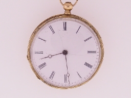 Appraisal: Swiss pendant watch K and enamel OF case KWKS with