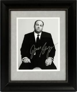 Appraisal: JAMES GANDOLFINI AUTOGRAPHED PHOTOGRAPH JAMES GANDOLFINI AUTOGRAPHED BLACK AND WHITE