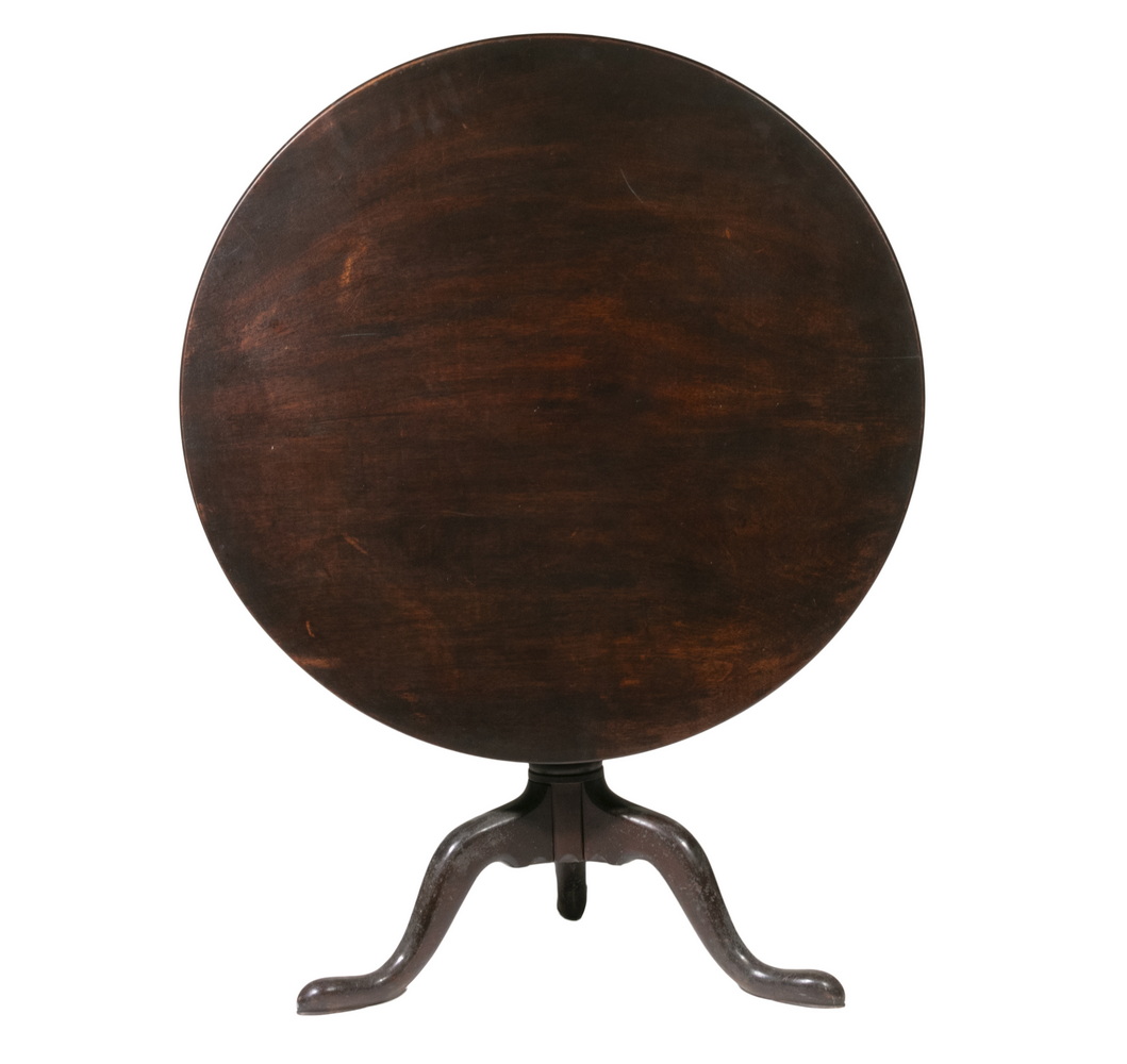 Appraisal: QUEEN ANNE TILT TOP TEA TABLE Ca American Walnut having